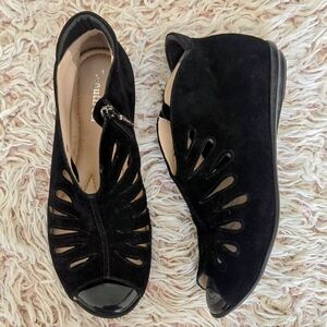 🐦‍⬛BeautiFeel Black Suede Sandals